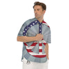 American Peace Flag Print Men's Short Sleeve Shirts-grizzshop