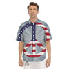 American Peace Flag Print Men's Short Sleeve Shirts-grizzshop