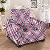 American Plaid 4th of July Print Armchair Slipcover-grizzshop
