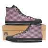 American Plaid 4th of July Print Black High Top Shoes-grizzshop