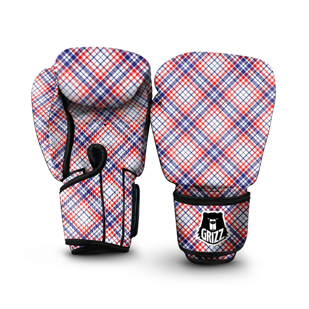 American Plaid 4th of July Print Boxing Gloves-grizzshop
