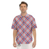 American Plaid 4th of July Print Men's Short Sleeve Shirts-grizzshop