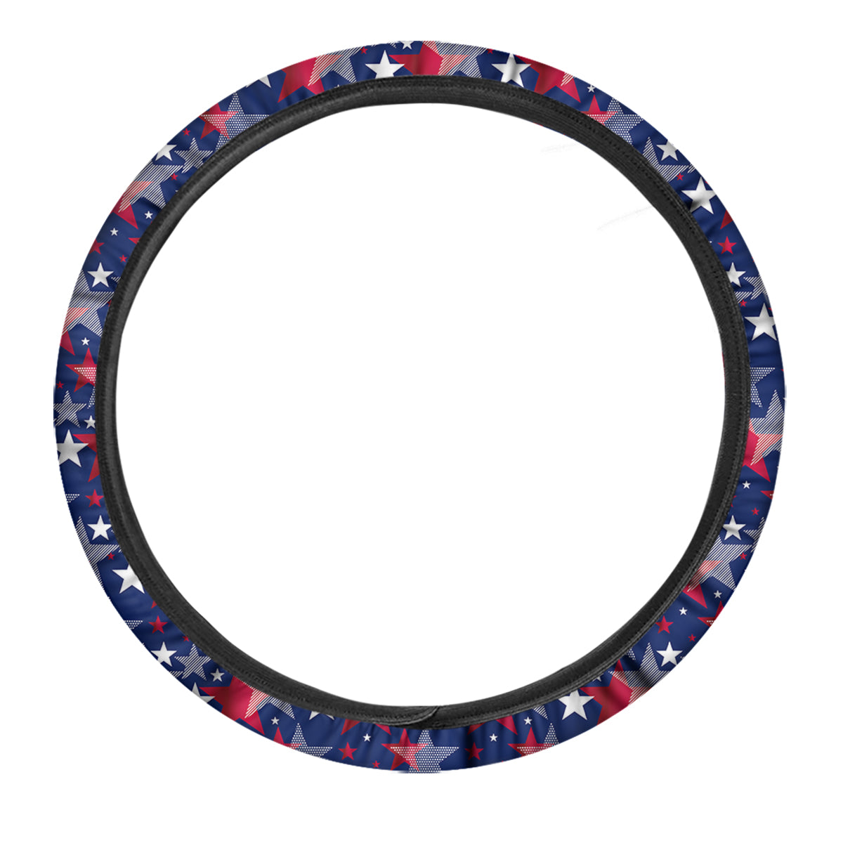 American Star 4th of July Print Pattern Car Steering Wheel Cover-grizzshop