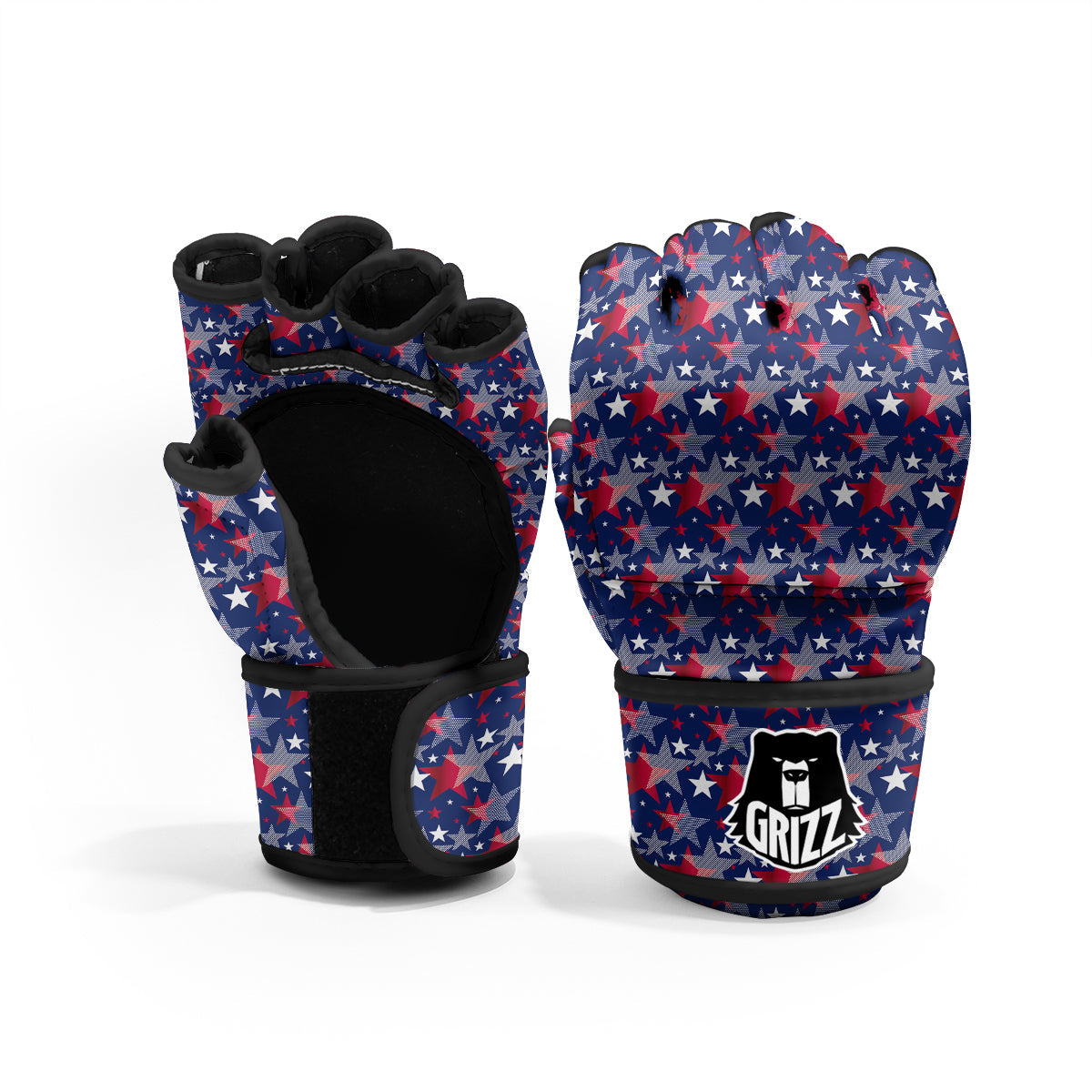 American Star 4th of July Print Pattern MMA Gloves-grizzshop