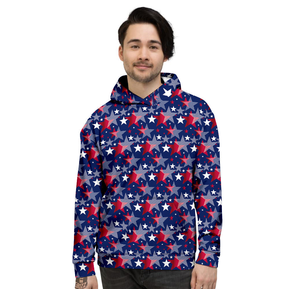 American Star 4th of July Print Pattern Men's Hoodie-grizzshop
