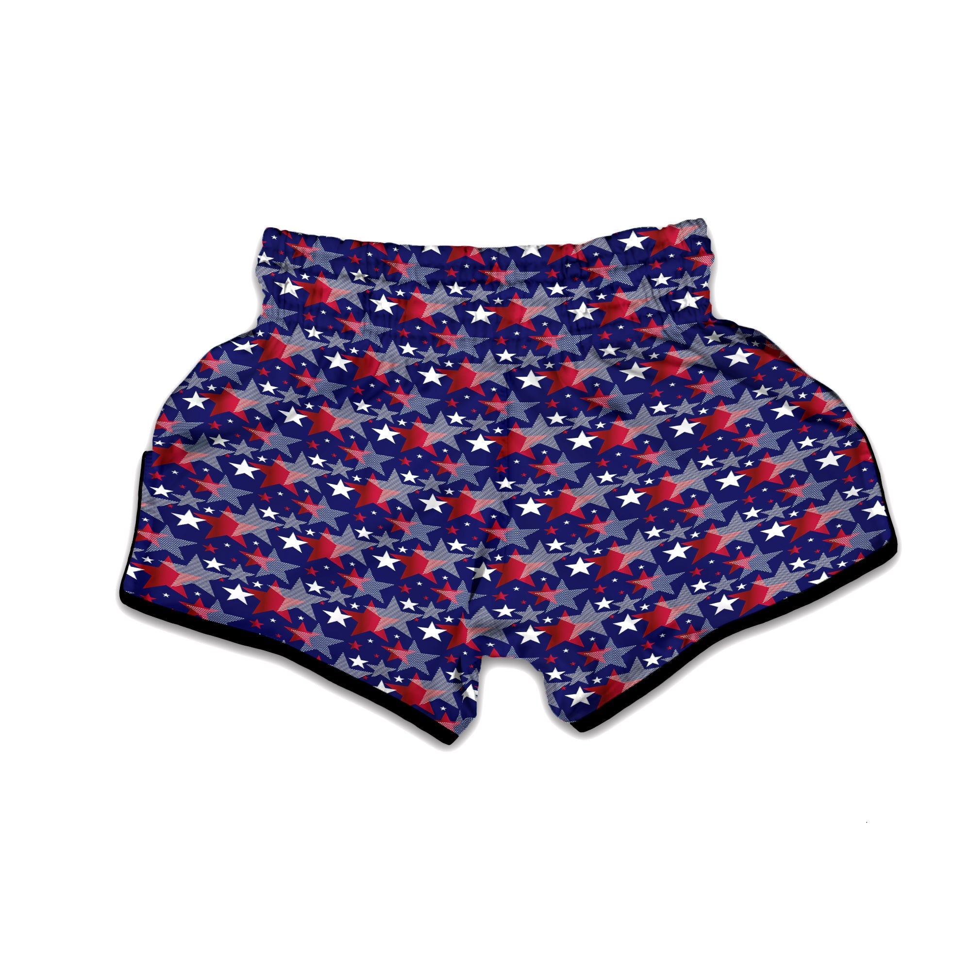 American Star 4th of July Print Pattern Muay Thai Boxing Shorts-grizzshop