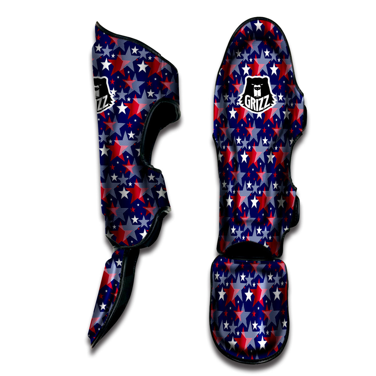 American Star 4th of July Print Pattern Muay Thai Shin Guards-grizzshop