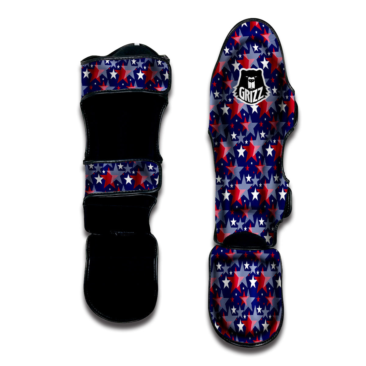 American Star 4th of July Print Pattern Muay Thai Shin Guards-grizzshop