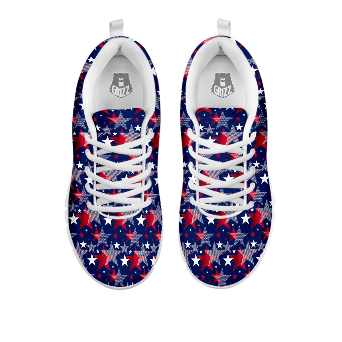 American Star 4th of July Print Pattern White Sneaker-grizzshop