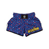 American Star Blue And Red Print Pattern Muay Thai Boxing Shorts-grizzshop