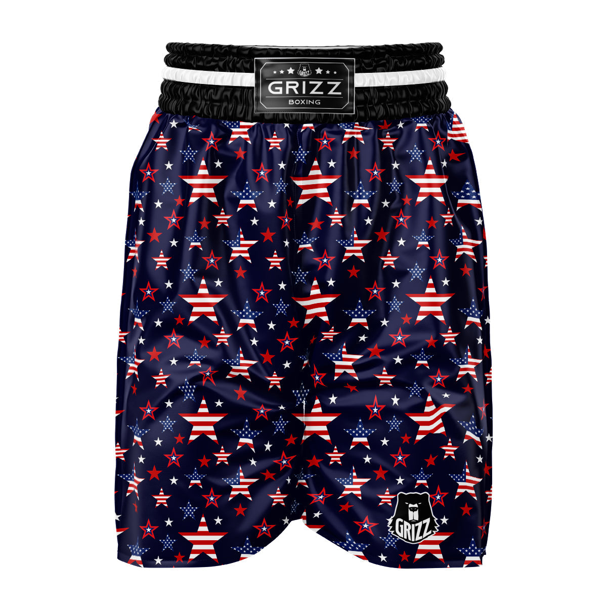 American Star Print Pattern Boxing Shorts-grizzshop