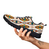 American Tribal Native Print Pattern Black Sneaker-grizzshop