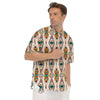 American Tribal Native Print Pattern Men's Short Sleeve Shirts-grizzshop