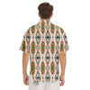 American Tribal Native Print Pattern Men's Short Sleeve Shirts-grizzshop