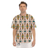 American Tribal Native Print Pattern Men's Short Sleeve Shirts-grizzshop