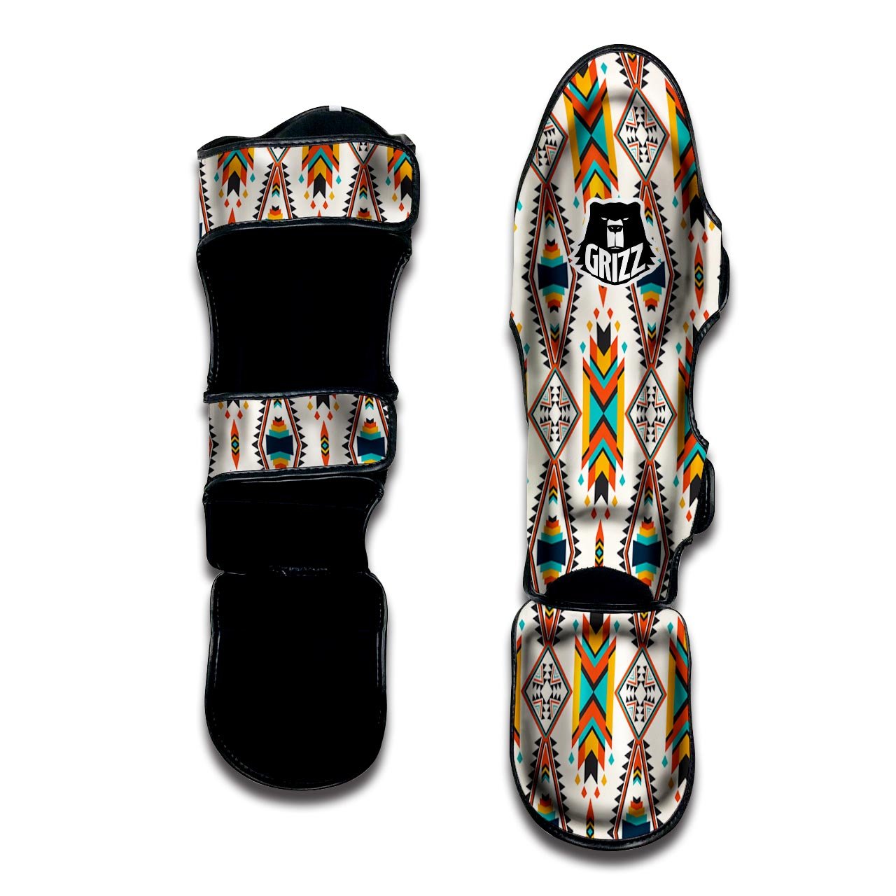 American Tribal Native Print Pattern Muay Thai Shin Guards-grizzshop