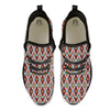 American Turquoise Native Print Pattern Black Athletic Shoes-grizzshop