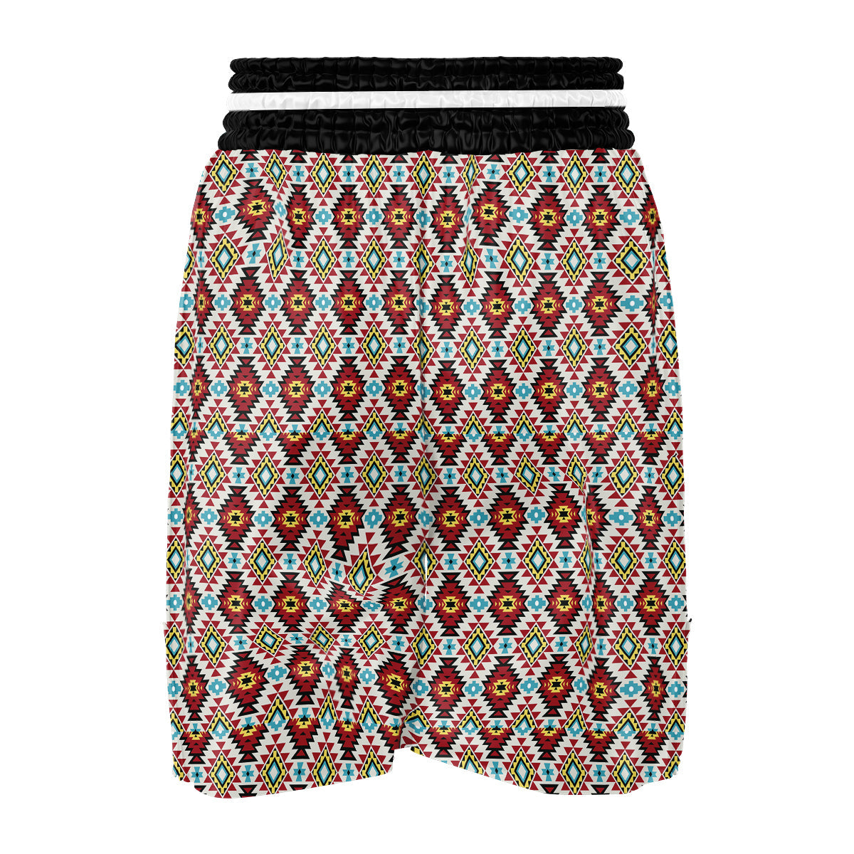 American Turquoise Native Print Pattern Boxing Shorts-grizzshop