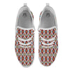 American Turquoise Native Print Pattern White Athletic Shoes-grizzshop