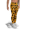 Amphora Black And Yellow Print Pattern Men's Leggings-grizzshop