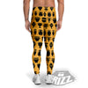 Amphora Black And Yellow Print Pattern Men's Leggings-grizzshop