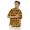 Amphora Black And Yellow Print Pattern Men's Short Sleeve Shirts-grizzshop