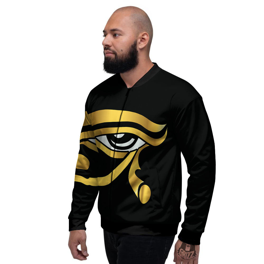 Amulet Eye Of Horus Print Men's Bomber Jacket-grizzshop