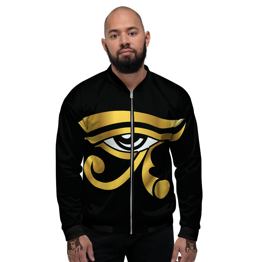 Amulet Eye Of Horus Print Men's Bomber Jacket-grizzshop
