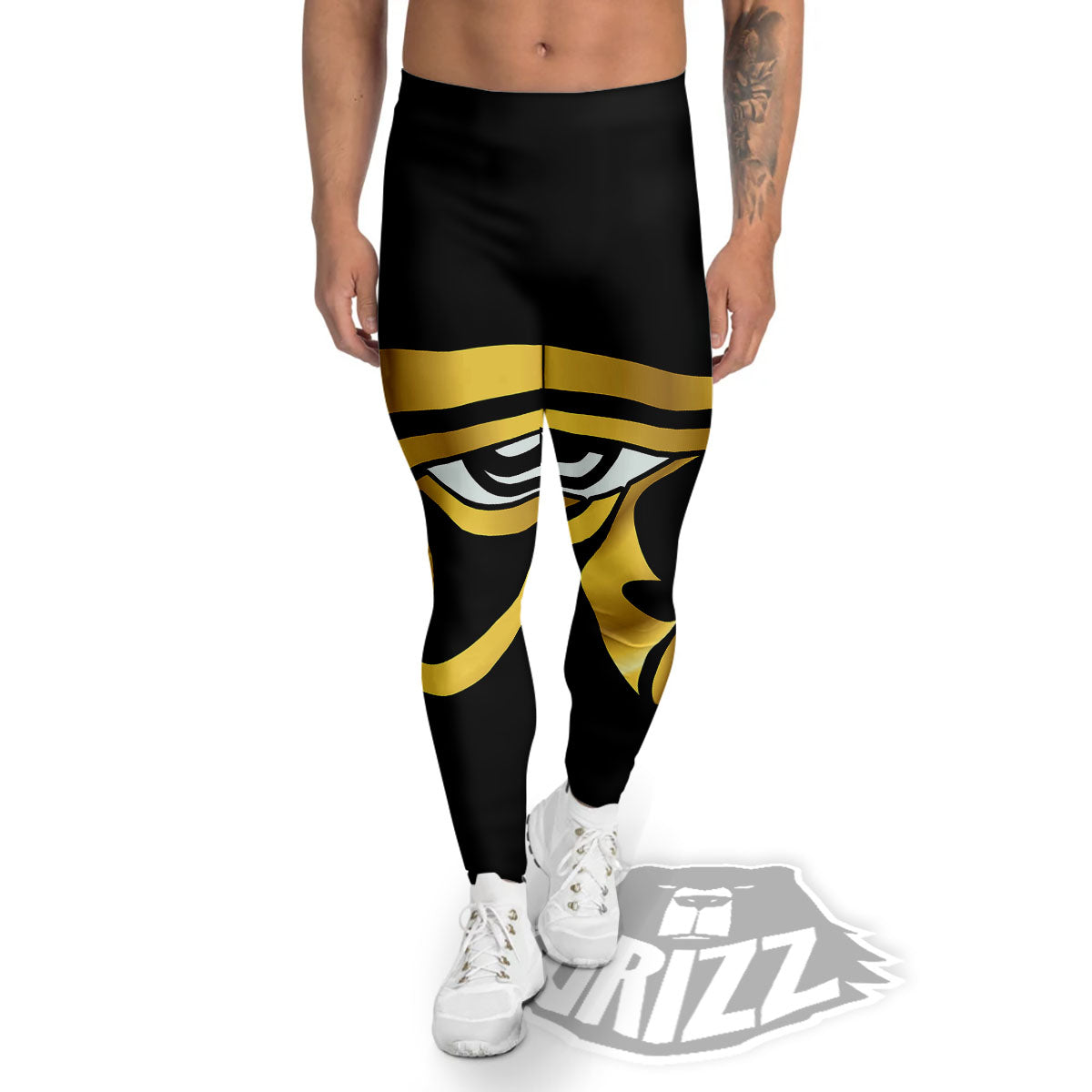 Amulet Eye Of Horus Print Men's Leggings-grizzshop