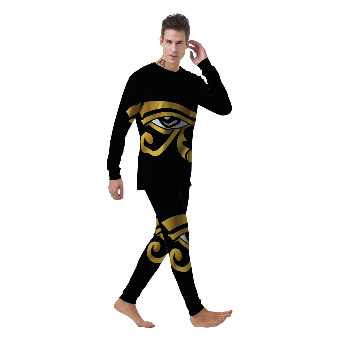 Amulet Eye Of Horus Print Men's Pajamas-grizzshop