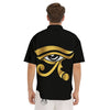 Amulet Eye Of Horus Print Men's Short Sleeve Shirts-grizzshop