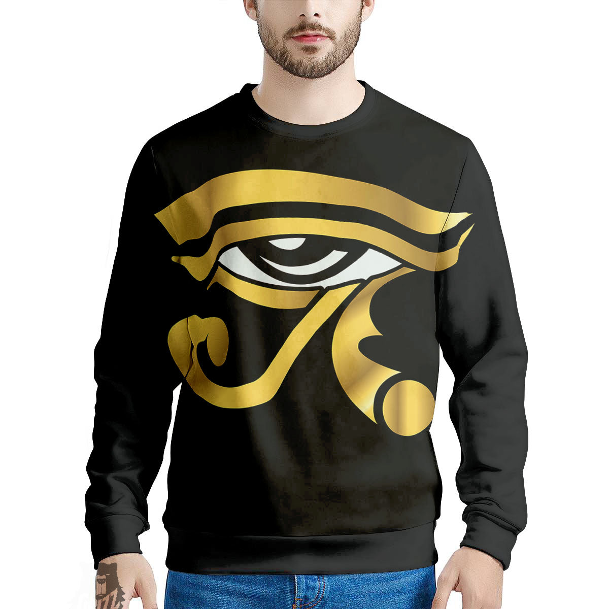 Amulet Eye Of Horus Print Men's Sweatshirt-grizzshop