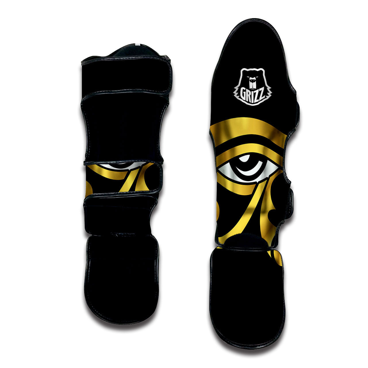 Amulet Eye Of Horus Print Muay Thai Shin Guards-grizzshop
