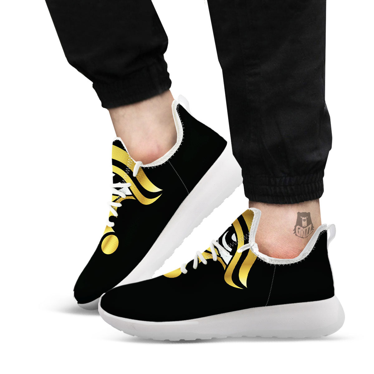 Amulet Eye Of Horus Print White Athletic Shoes-grizzshop