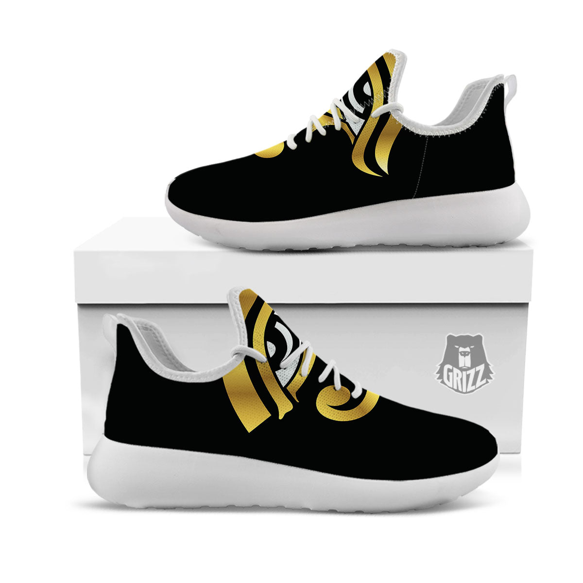 Amulet Eye Of Horus Print White Athletic Shoes-grizzshop