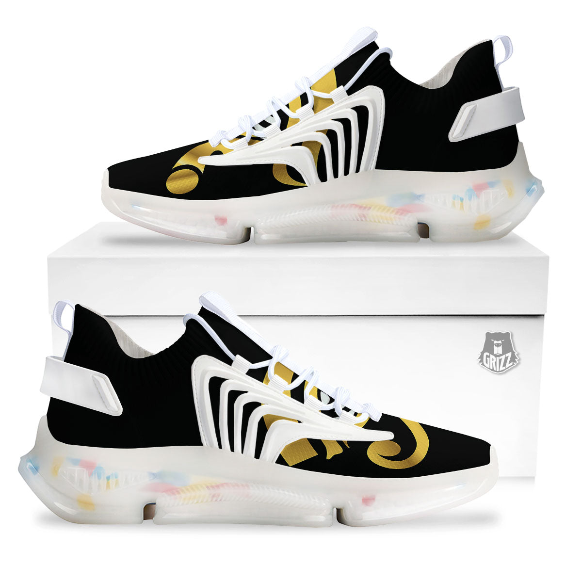 Amulet Eye Of Horus Print White Gym Shoes-grizzshop