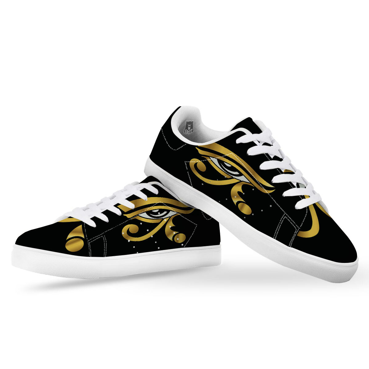 Amulet Eye Of Horus Print White Low Top Sneakers-grizzshop