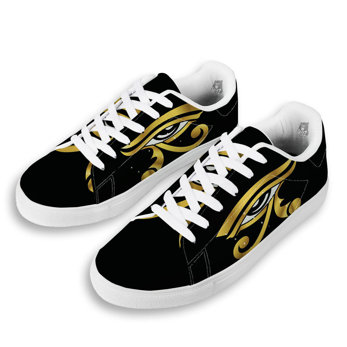 Amulet Eye Of Horus Print White Low Top Sneakers-grizzshop