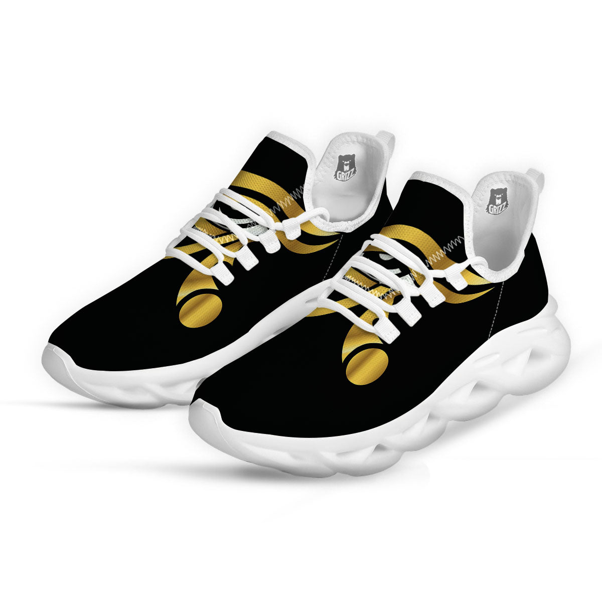 Amulet Eye Of Horus Print White Running Shoes-grizzshop