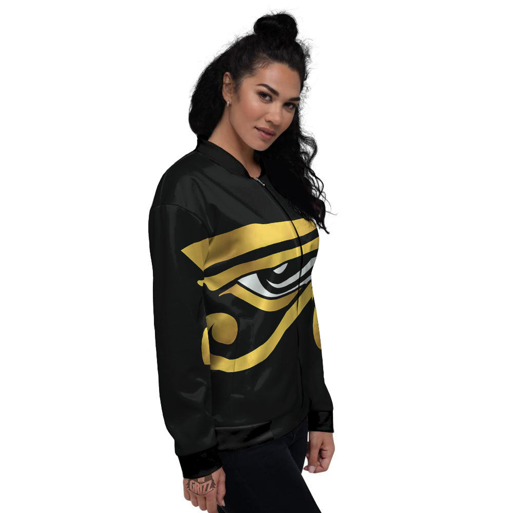 Amulet Eye Of Horus Print Women's Bomber Jacket-grizzshop