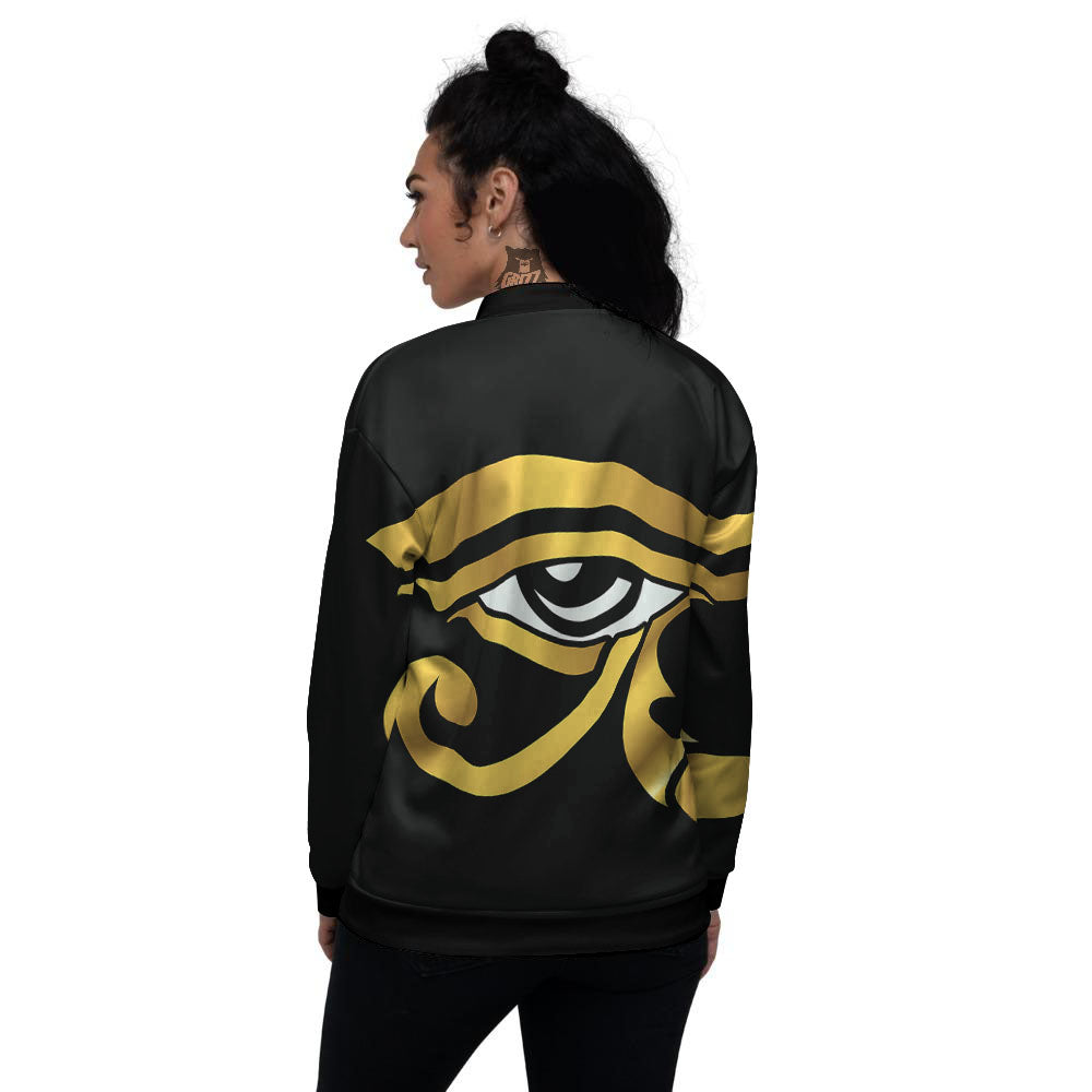 Amulet Eye Of Horus Print Women's Bomber Jacket-grizzshop