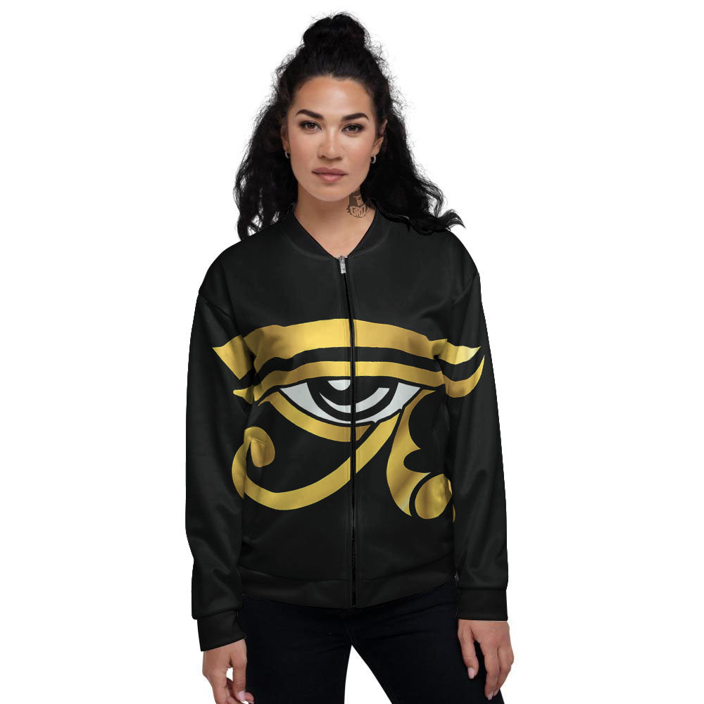 Amulet Eye Of Horus Print Women's Bomber Jacket-grizzshop