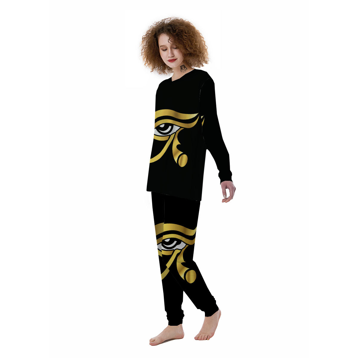 Amulet Eye Of Horus Print Women's Pajamas-grizzshop