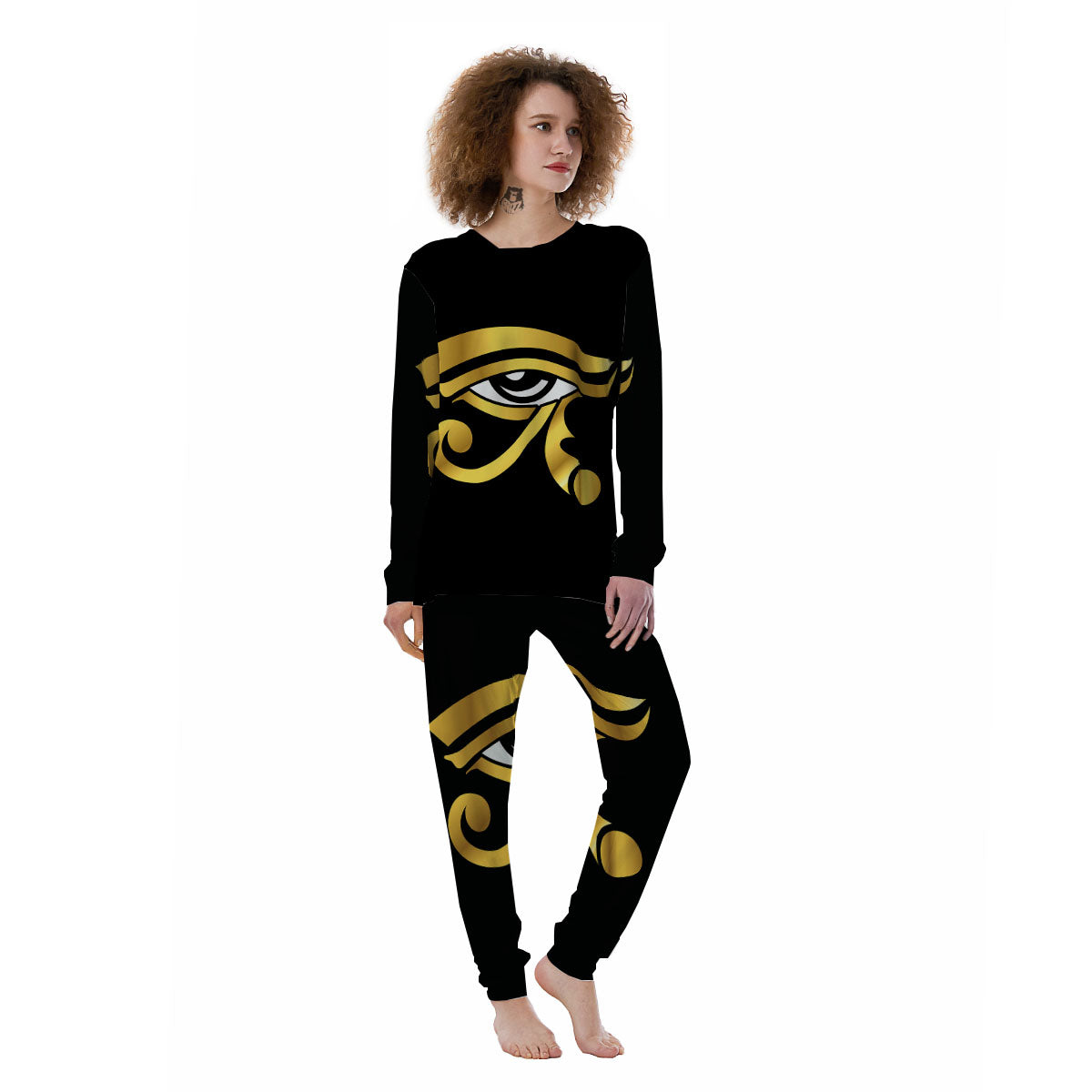 Amulet Eye Of Horus Print Women's Pajamas-grizzshop