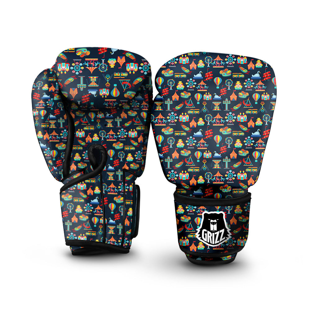 Amusement Park Colorful Print Pattern Boxing Gloves-grizzshop