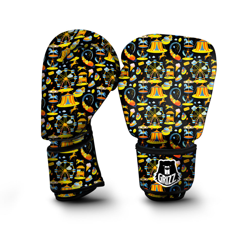 Amusement Park Entertainment Print Pattern Boxing Gloves-grizzshop