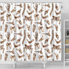 Anatomy Bone Pattern Print Bathroom Shower Curtain-grizzshop