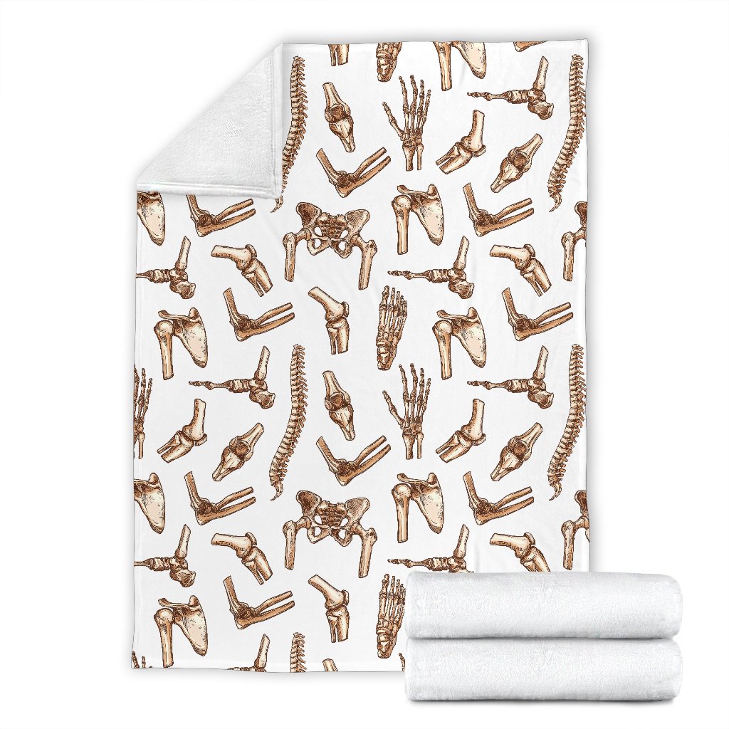 Anatomy Bone Pattern Print Blanket-grizzshop