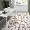 Anatomy Bone Pattern Print Floor Mat-grizzshop