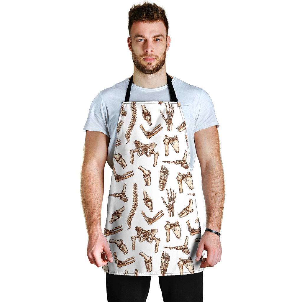 Anatomy Bone Pattern Print Men's Apron-grizzshop